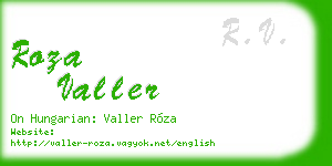 roza valler business card